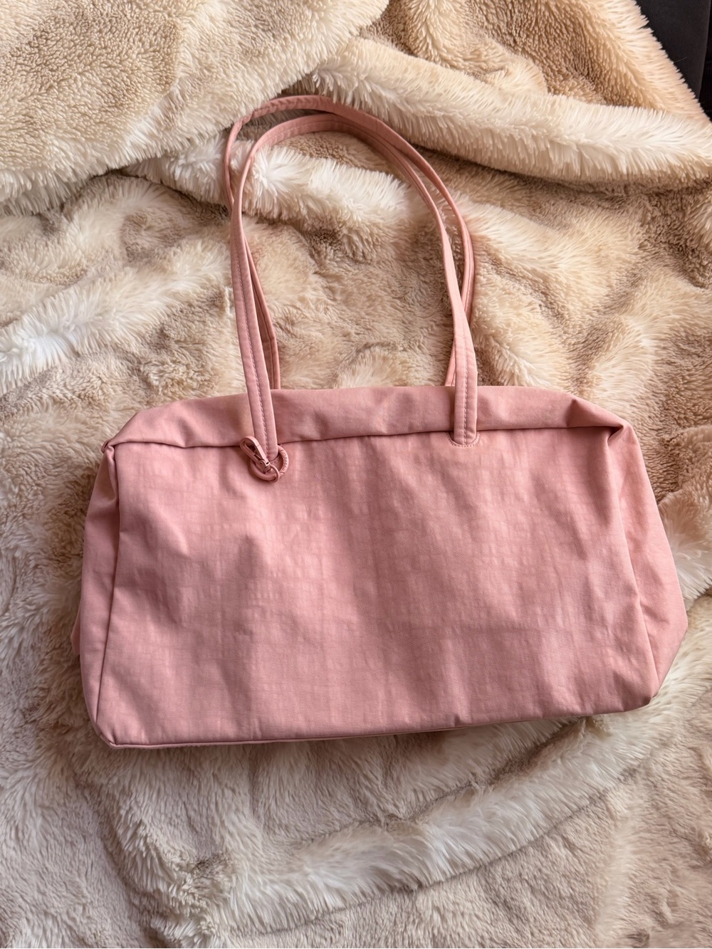 BAGGU Medium Bowler Bag in Rose Tan